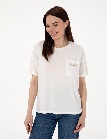 Футболка с декоративным элементом - G022SZ0110ALLI Футболка жен. (VR013, XS)