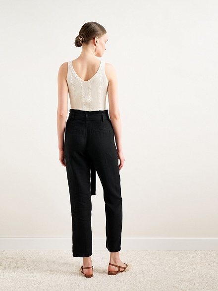 Брюки из льна зауженные - G022SZ0780PUNTE Брюки жен. (VR046, 36)