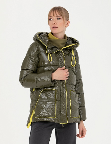 Куртка на кулиске с несъемным капюшоном - G022SZ0MS0NICK Куртка жен. (VR238, 36)