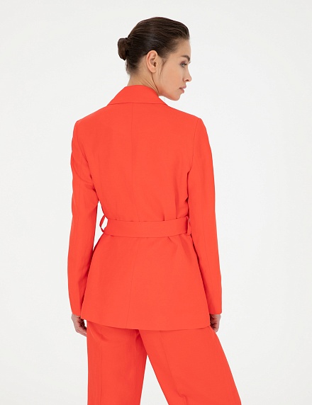 Пиджак двубортный с добавлением льна - G022SZ0020CLAY_C Пиджак жен. (VR239, 36)