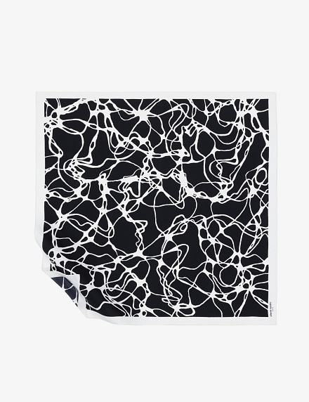 Платок шелковый с принтом - A022SZ09393OSHOROV Шарф жен. (VR013)