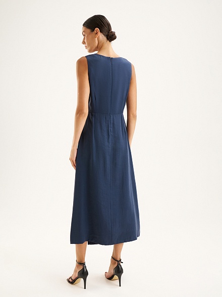 Платье миди со сборкой - G022SZ0320NATE Платье жен. (VR033, 34)