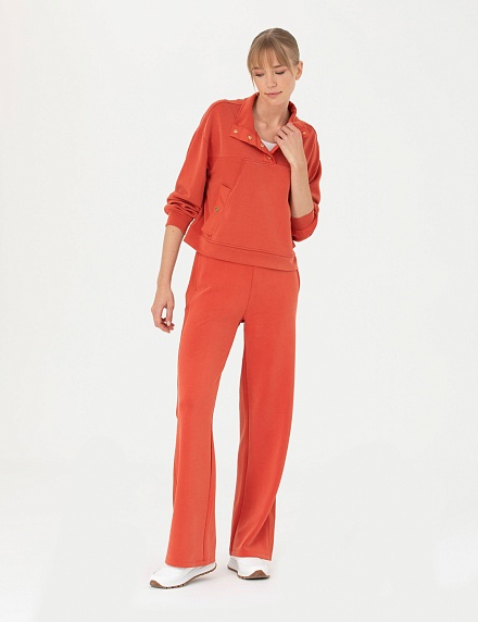 Брюки спортивные на кулиске прямые - 