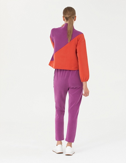 Брюки спортивные на кулиске зауженные - 