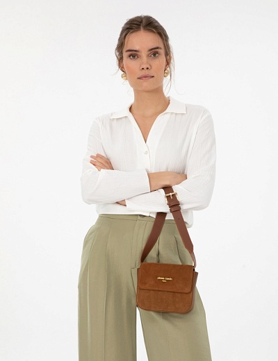 Сумка кросс-боди замшевая - A022SZ057CAPRAZSK25_MOON Сумка жен. (VR099)