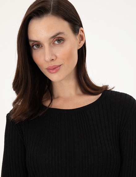 Джемпер в рубчик с люрексом - G022SZ0TK0PIA Кофта жен. (VR046, XS)