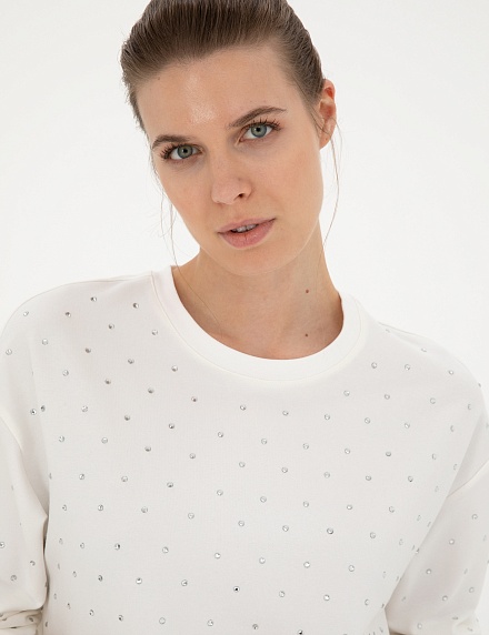 Свитшот со стразами - G022SZ0820LAVI Толстовка жен. (VR019, XS)