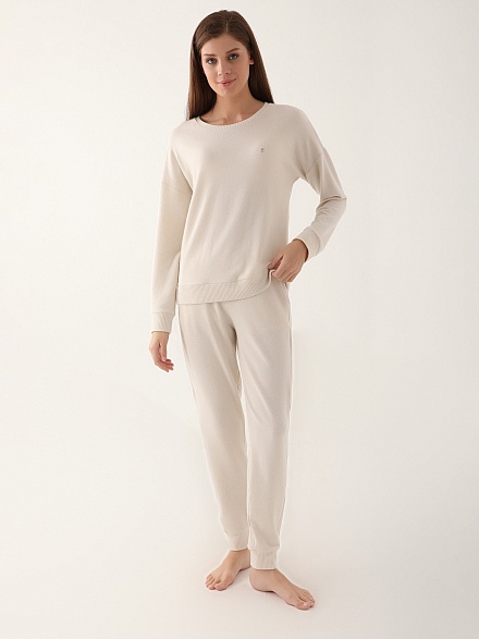 Теплая пижама со штанами и кофтой - G022SZ0HFTKMPC8752_S Костюм дом. жен. Бельевое изделие (VR071, S)