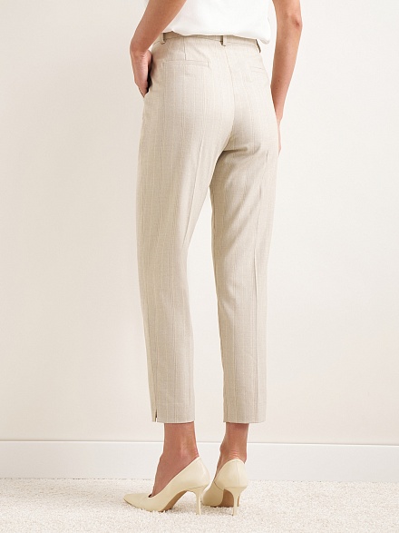 Брюки в полоску зауженные - 