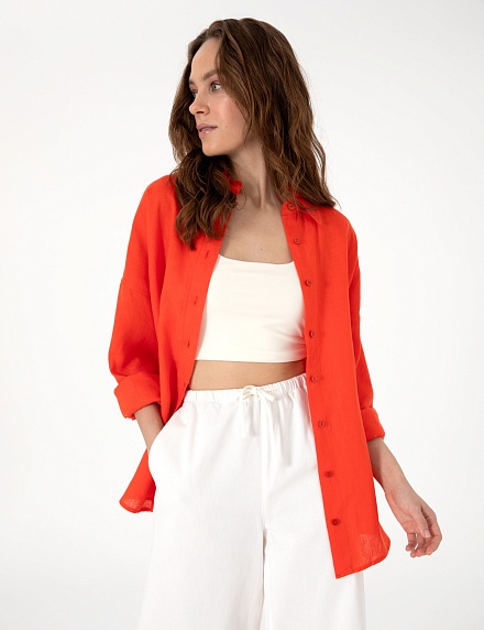 Рубашка льняная оверсайз - G022SZ0040KETO_G Сорочка жен. (VR030, 42)