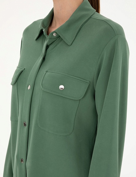 Рубашка с накладными карманами прямого кроя - G022SZ0820JUHA_C Толстовка жен. (VR054, XS)