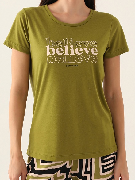 Пижама со штанами и футболкой - G022SZ0HFP028817_IY24 Костюм дом. жен. Бельевое изделие (VR235, S)