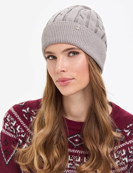 Шапка трикотажная с вискозой - A022SZ064BERGRON_B Шапка жен. (VR086)