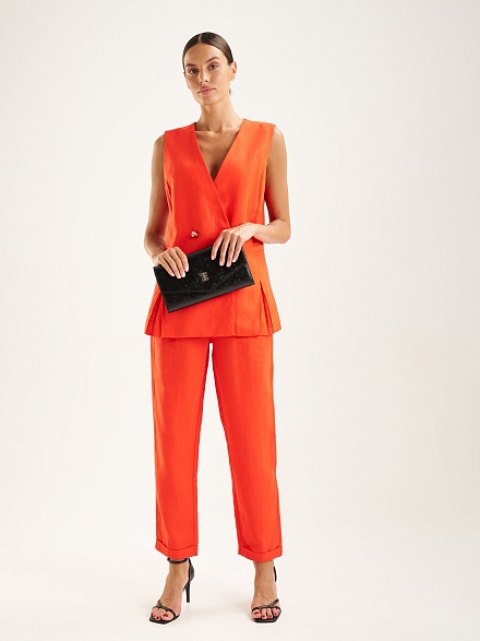 Жилет льняной удлиненный - G022SZ0100ALTER_Y Жилет жен. (VR030, 36)