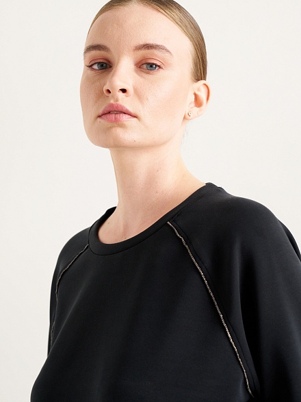 Футболка с модалом оверсайз  укороченная - G022SZ0820BRIM_S Толстовка жен. (VR046, L)