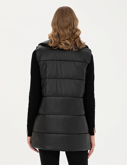 Жилет из экокожи утепленный без капюшона - G022SZ0MS0FELICE Куртка жен. (VR046, 36)