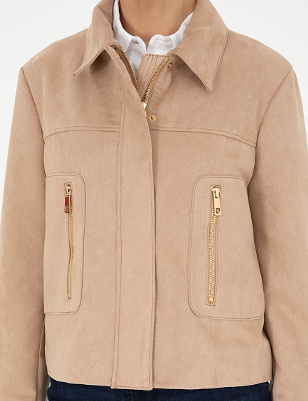 Куртка из экозамши укороченная - G022SZ0350FABIANA Куртка кож. жен. (VR011, 40)