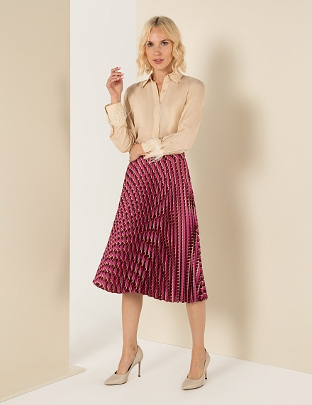 Юбка-плиссе миди с геометрическим узором - G022SZ0980BALY-E  Юбка жен. (VR026, 40)