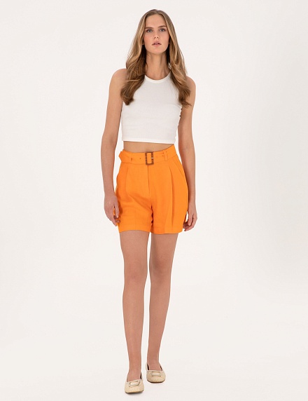 Шорты льняные - G022SZ0310PEDUS_S Бермуды жен. (VR051, 40)