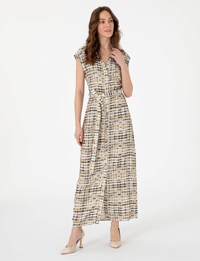 Платье-рубашка макси из вискозы - G022SZ0320LESA_EL Платье жен. (VR011, 34)