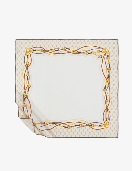 Платок шелковый с принтом - A022SZ09393GAGARINA Шарф жен. (VR029)