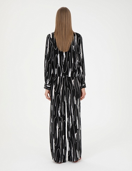 Брюки прямые с принтом - G022SZ0780BETI Брюки жен. (VR046, 32)