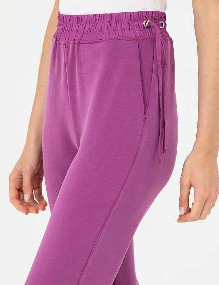 Брюки спортивные на кулиске зауженные - 