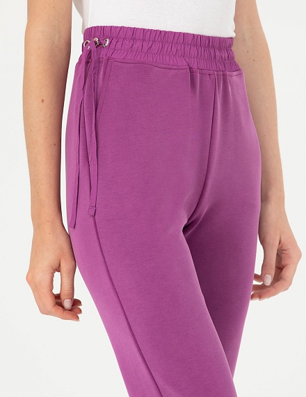 Брюки спортивные на кулиске зауженные - 