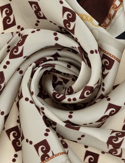 Платок шелковый с узором - A022SZ09393ULITSA_FLR Шарф жен. (VR029)