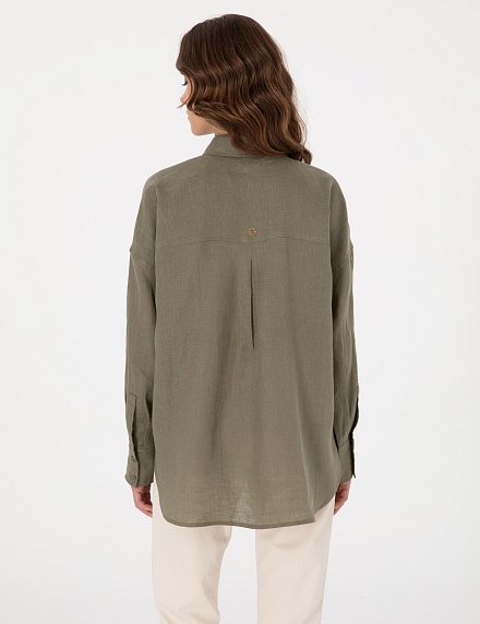 Рубашка льняная оверсайз - G022SZ0040KETO_G Сорочка жен. (VR027, 34)