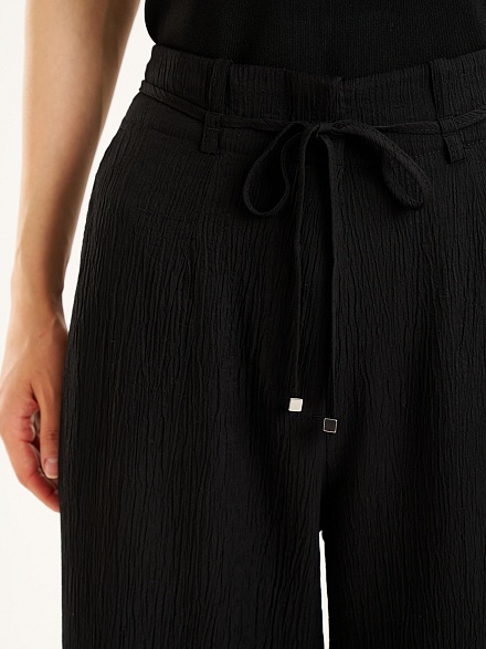 Брюки на кулиске из жатой ткани прямые - G022SZ0780RISTA_P Брюки жен. (VR046, 42)