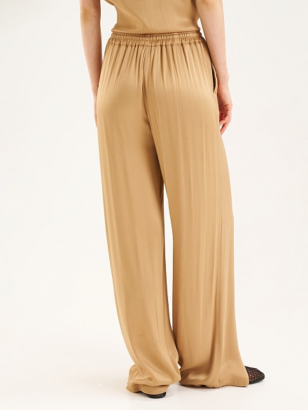 Брюки широкие на кулиске - 