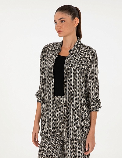 Рубашка с узором прямого кроя - G022SZ0040LONDI_G Сорочка жен. (VR046, 34)