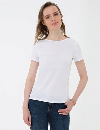 Футболка декоративной деталью на спине - G022SZ0110MONET Футболка жен. (VR013, 4XL)