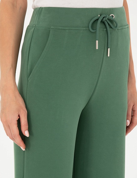 Брюки спортивные с разрезами на кнопках прямые - 