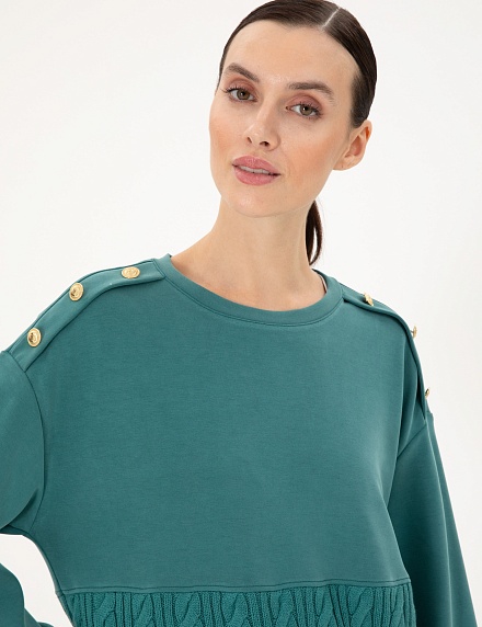 Свитшот комбинированный - G022SZ0820DESRA_S Толстовка жен. (VR079, L)