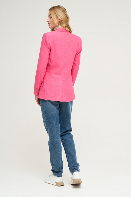 Пиджак двубортный из жатой ткани - G022SZ0020C-KRAF-R Пиджак жен. (VR023, 34)