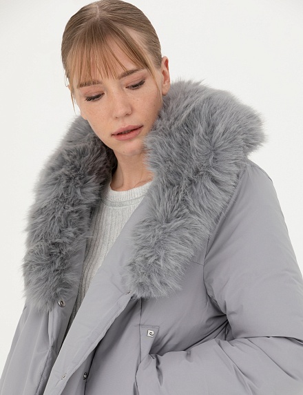 Пуховик с меховым воротником - G022SZ0KS0MORGAN Куртка жен. (VR024, 38)