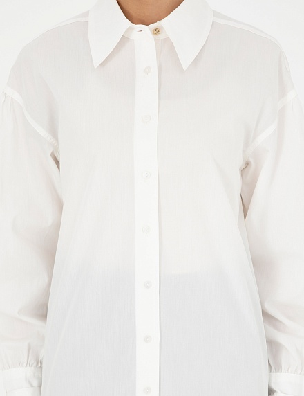 Рубашка из хлопка с рукавами-буфы прямого кроя - G022SZ0040LOREN Сорочка жен. (VR013, 32)