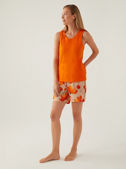 Пижама с шортами и майкой - G022SZ0HFP028814_IY24 Костюм дом. жен. Бельевое изделие (VR051, XL)