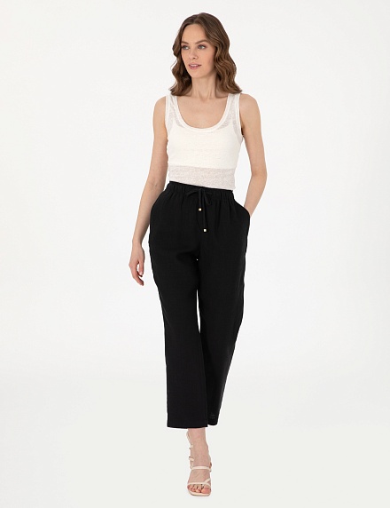 Топ из льна свободный - G022SZ0110PUDU Футболка жен. (VR019, XS)