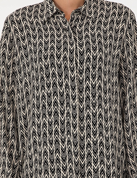 Рубашка с узором прямого кроя - G022SZ0040LONDI_G Сорочка жен. (VR046, 36)