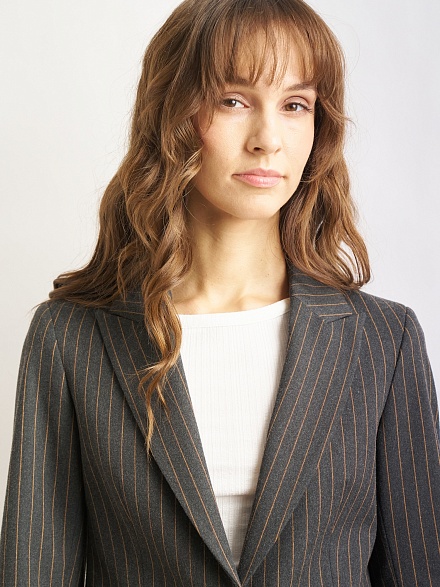 Пиджак в полоску однобортный - G022SZ0020C-PANDORA-R Пиджак жен. (VR006, 36)