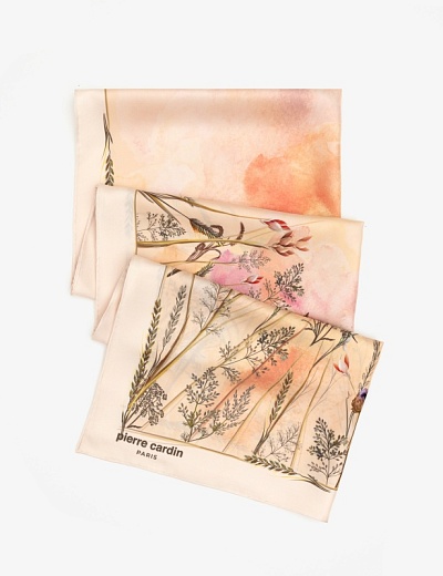 Шарф шелковый с принтом - A022SZ093SALZEVAHIR Шарф жен. (VR078)