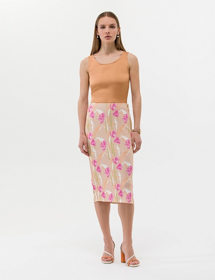 Юбка-карандаш с цветочным принтом - G022SZ0OE0PENDRA-E Юбка жен. (VR233, XS)