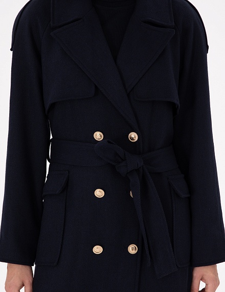 Пальто двубортное с добавлением шерсти - G022SZ0KS0METAS Куртка жен. (VR033, 36)