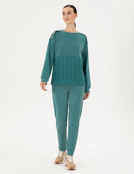 Брюки спортивные на кулиске зауженные - 