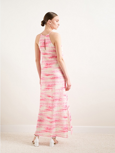 Платье макси льняное с принтом тай-дай - G022SZ0320KTOYO-EL Платье жен. (VR041, 36)