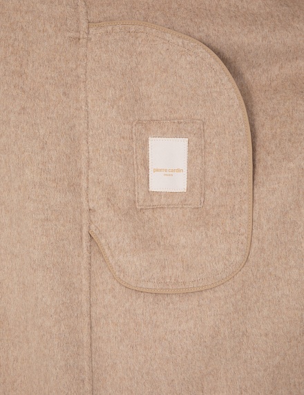 Пальто с несъемным шарфом из смесовой шерсти - G022SZ0KS0BENAL Пальто жен. (VR156, 34)