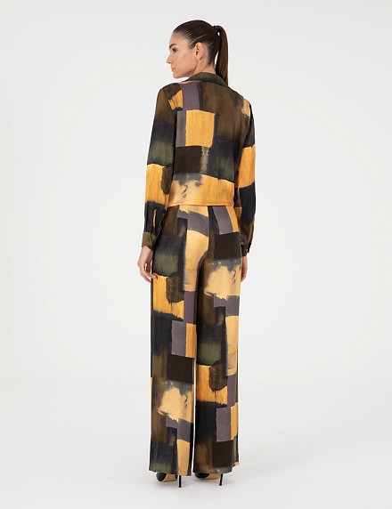 Брюки широкие с вискозой - 